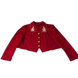 Vintage Western Pleasure Show Jacket Horsemanship Showmanship Women's Large Red